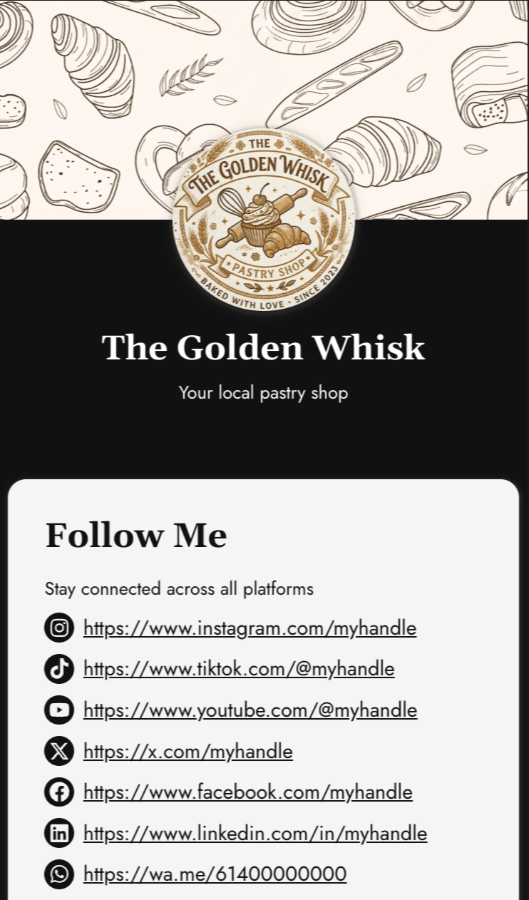 Social Media QR Codes QR code example