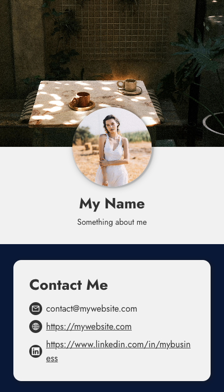 Digital Business Cards QR code example