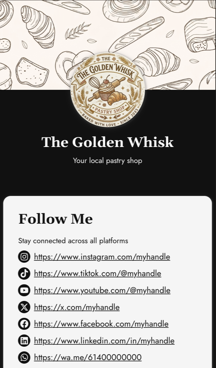 Social Media QR Codes QR code example