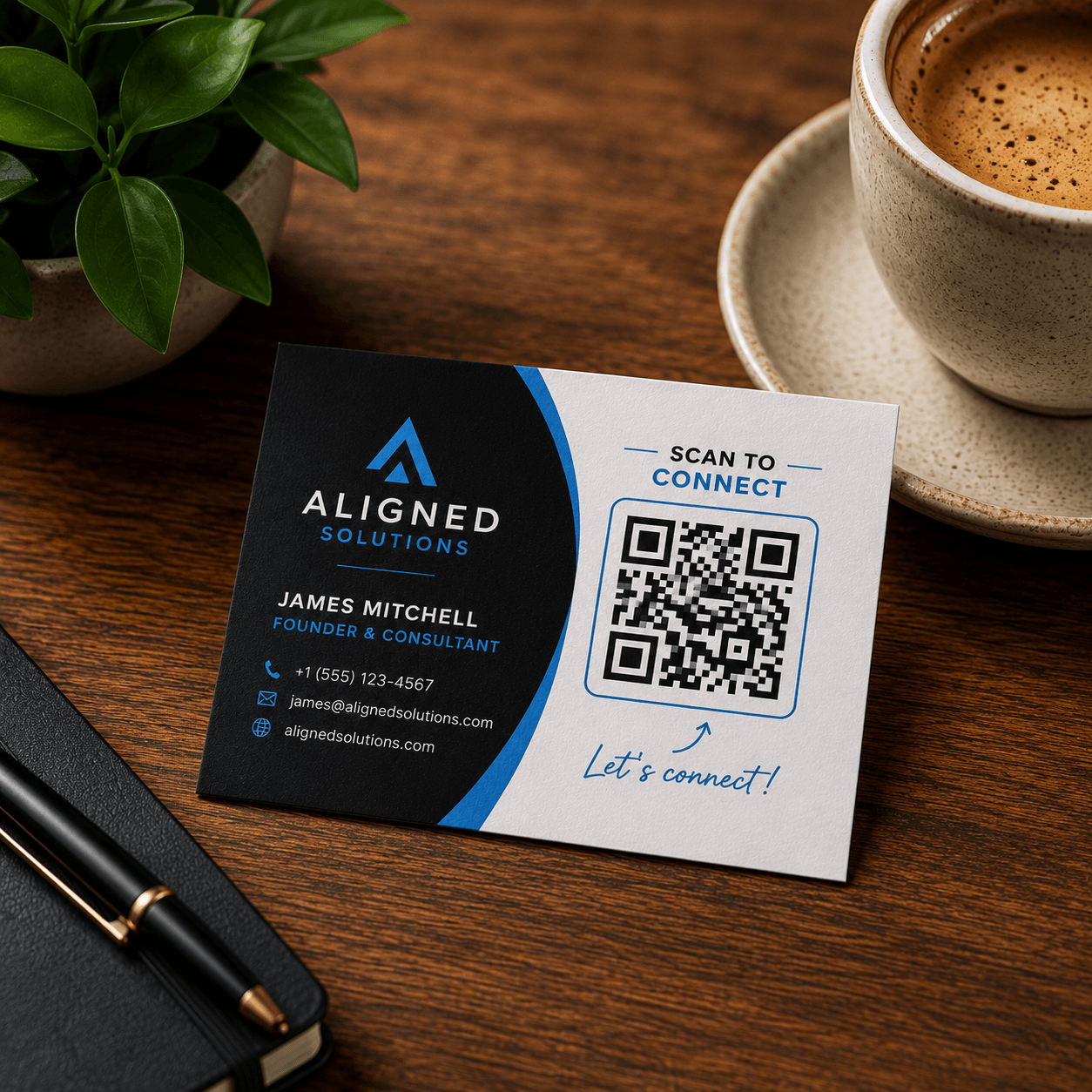 Printed business cards