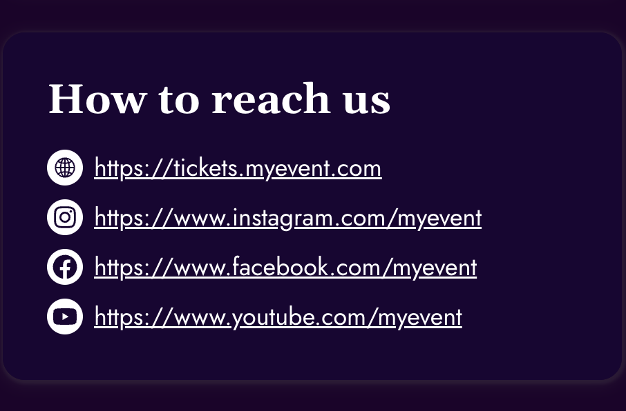 Contact information