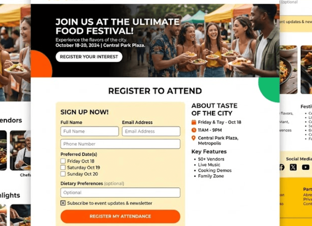 Event registrations